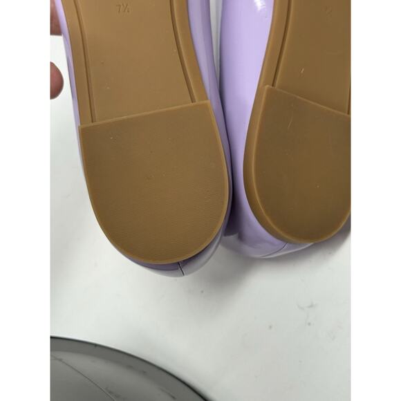 Tory Burch ballet flats lavender silver logo 7.5 - Picture 6 of 7